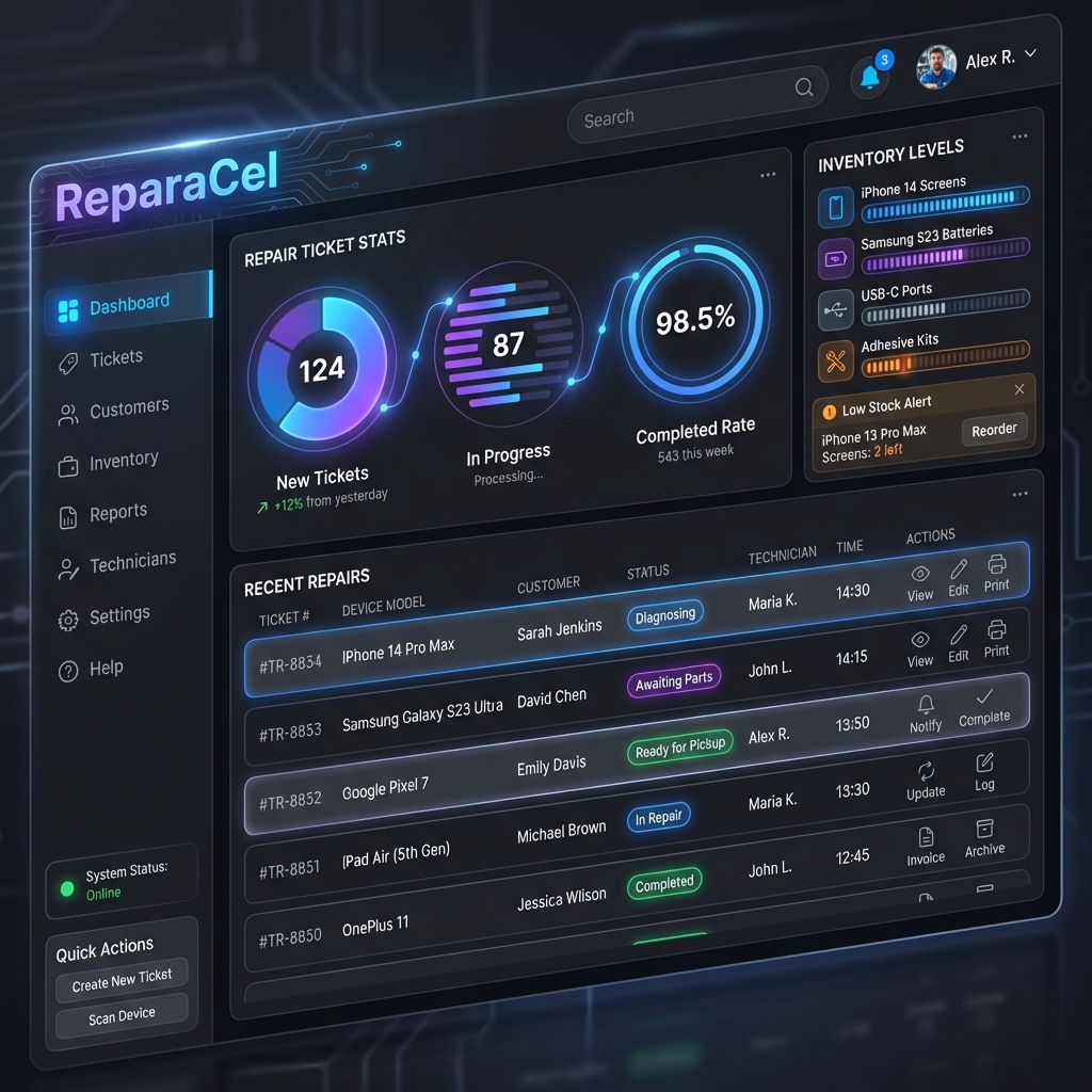 Dashboard ReparaCel